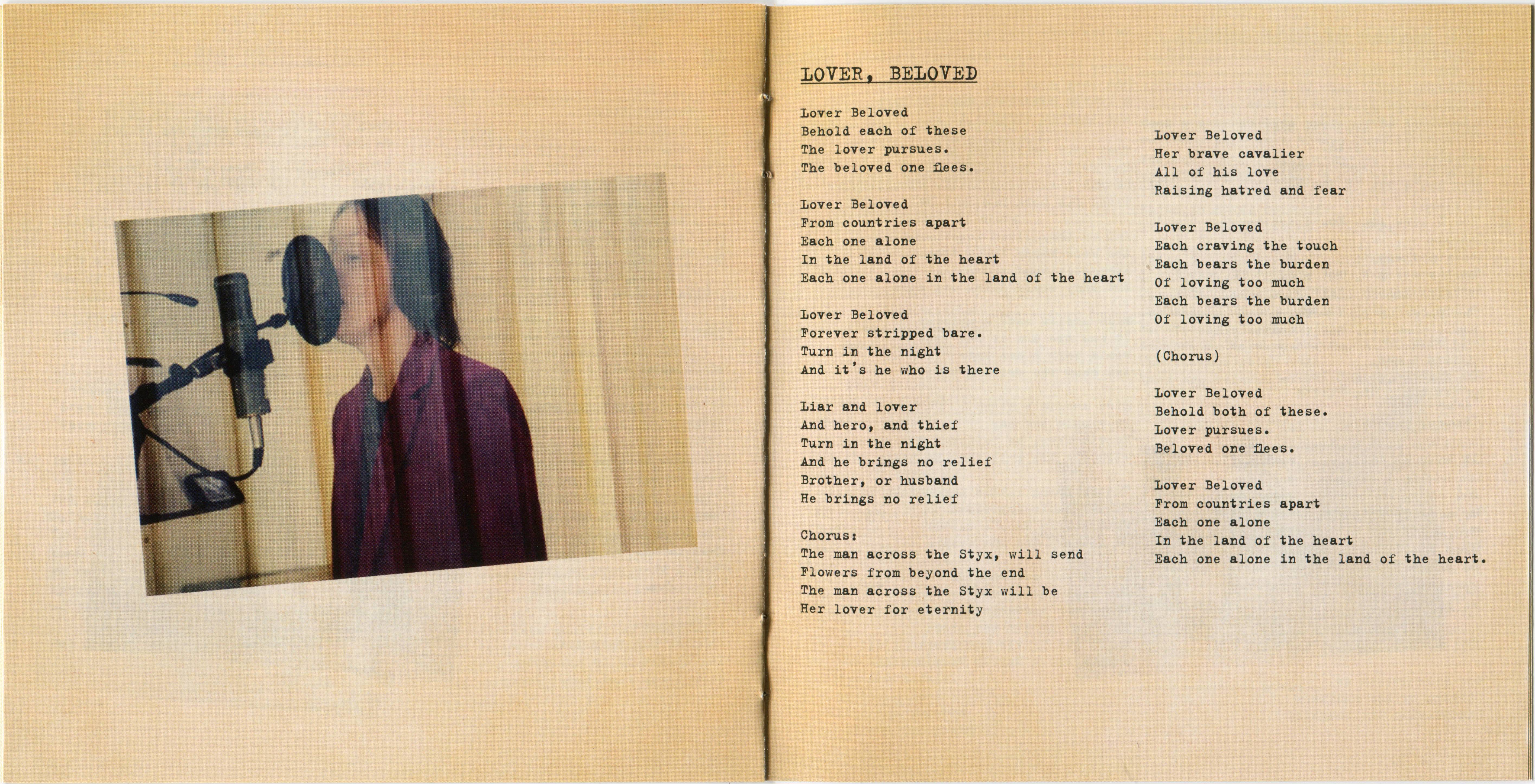 Suzanne Vega & Carson Mccullers  Lover, Beloved Songs From An Evening : Booklet 5